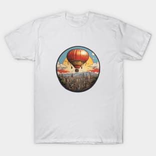 Air Balloon Sky Vintage Retro Established Wings T-Shirt